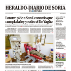 Portada de Heraldo Diario de Soria del 29 de febrero de 2024