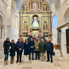 Aznar y Ana Botella en la iglesia de Nuestra Señora del Rivero en San Esteban de Gormaz.