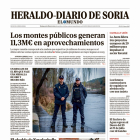 Portada de Heraldo-Diario de Soria de 10 de marzo de 2024.