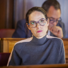 Belén Izquierdo y Saturnino de Gregorio en un pleno del Ayuntamiento de Soria.