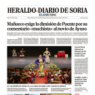 Portada de Heraldo Diario de Soria del 16 de marzo de 2024.