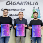 José Miguel Manrique, Benito Serrano y Sergio Gamboa, en la presentación del encuentro de gigantes.