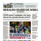 Portada de Heraldo Diario de Soria del 12 de abril de 2024.