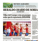 Portada de Heraldo Diario de Soria del 15 de abril de 2024.