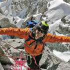 El alpinista Bru Busom durante una de sus múltiples escaladas.