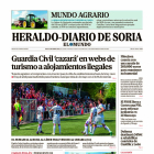 Portada de Heraldo-Diario de Soria del lunes 22 de abril de 2024.