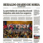 Portada de Heraldo Diario de Soria del 28 de abril de 2024