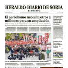 Portada de Heraldo Diario de Soria del 2 de mayo de 2024.