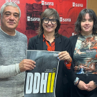 Juan Carlos Rodrigo, Gloria Gonzalo y María Ferrer en la presentación de Onphoto Soria 2024.