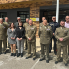 Foto de grupo con el Coronel Lidón en la Subdelegación de Defensa de Soria.