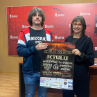 Helio Calvo y Gloria Gonzalo en la presentación del Festival Urdersound de Soria.
