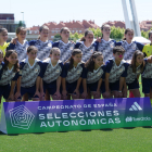 Formación del combinado regional sub-15 femenino que ha competido en la Ciudad Deportiva de Las Rozas.