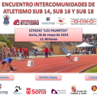 Cartel del Campeonato Intercomunidades de Atletismo.