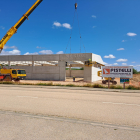 Obras de construcción de la planta de Pistelli en Almazán.