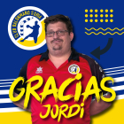 Foto con la que el BM Soria ilustra la carta de despedida al técnico Jordi Lluelles.