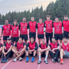 Los integrantes del Atletismo Numantino que compitieron en Castellón.