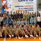 Los representantes del Club Gimnasia Soria en el Nacional celebrado en Torrent.