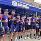 Un momento de la presentación del equipo ciclista.