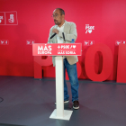 El secretario general del PSOE de Soria, Luis Rey, esta mañana.