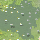 Predicción meteorológica de la Aemet para este sábado en la franja horaria de las 18 horas.