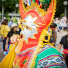 Un instante del desfile de ayer.