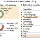 Cuadro sobre Salud mental en Castilla y León.