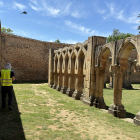 Vuelo fotogramétrico de dron sobre el monasterio de los Arcos de San Juan de Duero.