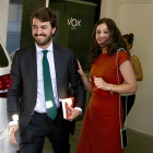 El vicepresidente de la Junta de Castilla y León, Juan García Gallardo, a su llegada a la reunión del Comité Ejecutivo Nacional de VOX en Madrid