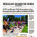 Portada de Heraldo Diario de Soria del 14 de julio de 2024.