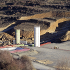 Obras de la presa de San Pedro Manrique, paralizadas.