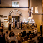 La procesión a su llegada a la Iglesia del Carmen