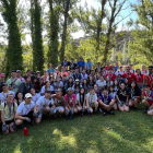 Scouts participantes en la actividad en el Soto Playa de Soria.