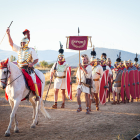 Actores que dan vida al ejército romano en una de las representaciones.
