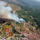 Vista aérea del incendio.