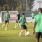 El Numancia juvenil A que dirige Fredy Vera durante su primer entrenamiento de la temporada 24-25.