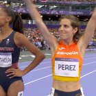 Marta Pérez momentos antes de iniciar la carrera en la que lograba el récord de España.