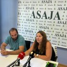 La presidenta de Asaja Soria, Ana Pastor, y el secretario general, Alejandro Aguado.