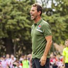 Aitor Calle durante un encuentro de esta pretemporada.