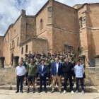 Los representantes numantinos frente a la Concatedral de San Pedro