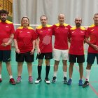 Los seis representantes sorianos en el Europeo, Sergio Latorre, Cristina Puebla, Manuel Acero, Santiago Martínez, David Hernansanz y José Carlos Pérez.