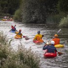 Los piraguistas en el Río Duero