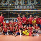 Concentración del combinado nacional de voley.