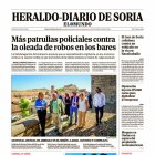 Portada de Heraldo-Diario de Soria de 27 de agosto de 2024.