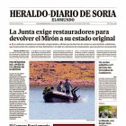 Portada de Heraldo-Diario de Soria de 29 de agosto de 2024.