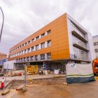 Vista parcial de las obras de remodelación del Hospital la semana  pasada.