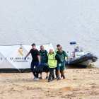 Recuperación del cuerpo del joven en Playa Pita.