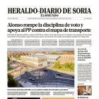 Portada de Heraldo-Diario de Soria de 7 de septiembre de 2024.