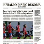 Portada de Heraldo-Diario de Soria de 8 de septiembre de 2024.