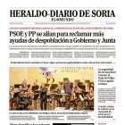 Portada de Heraldo-Diario de Soria de 14 de septiembre de 2024.