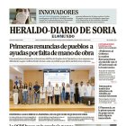 Portada de Heraldo Diario de Soria del 17 de septiembre de 2024.